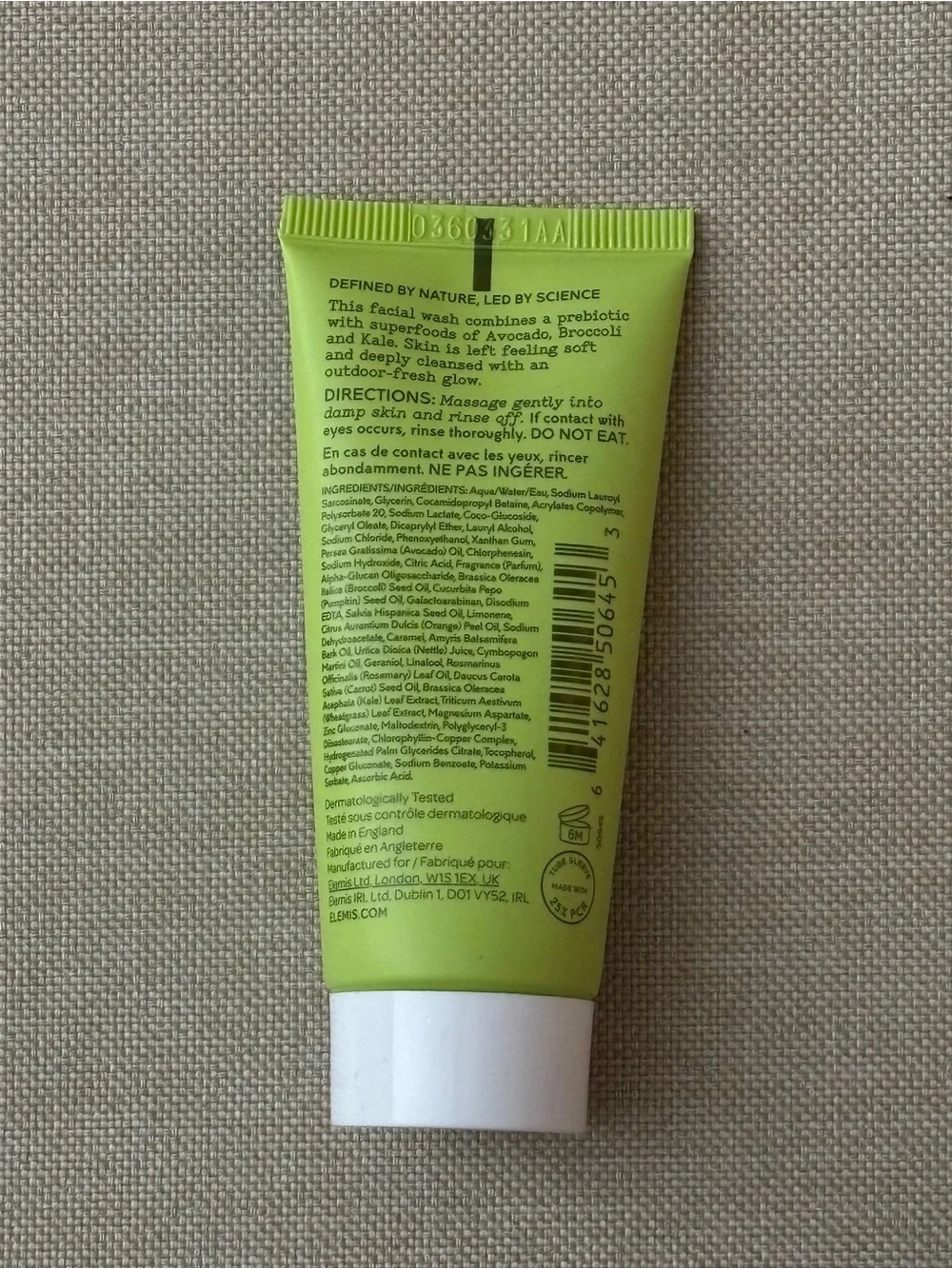 ELEMIS Superfood Facial Wash - Lime Green Tube
